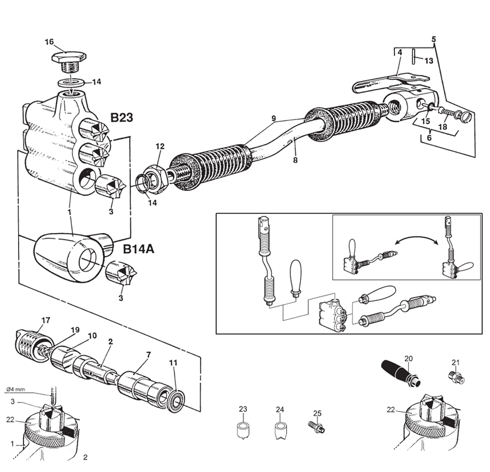 Fig-0 Diagram and Parts List for B23  Chicago Pneumatic Scaler